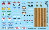 Service Truck and Pickups Decal Sheet 1/24 1/25 Scale