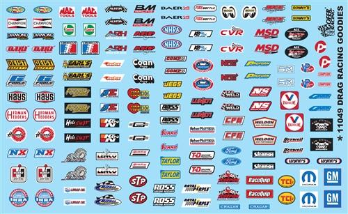 Drag Racing Goodies Sponsor Decal Sheet Model Car Decals 1/24 1/25