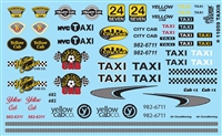TAXIS Model Car Decal Sheet