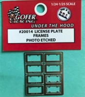 Photo Etched License Plate Frames 20014