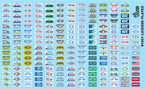 CANADA LICENSE PLATE DECALS FOR 1:18 SCALE CARS 