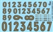 Gold Numbers Model Car Kit Decal Sheet 1/24 1/25 Scale