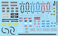 Race Car Accessories Decal Sheet 1/24 1/25 Scale