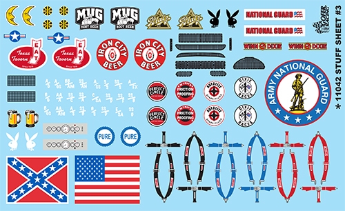 GOFER RACING GOODYEAR TIRE AND FENDER DECALS FOR 1:24 AND 1:25 SCALE MODEL CARS