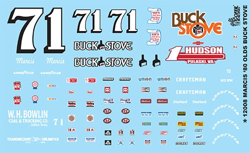 1/25th Scale Waterslide Decals #71 Dave Marcis Buck Stove Chevy 1980-81 1/24th