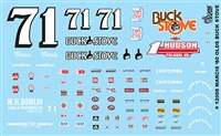 Marcis '80 Olds Buck Stove Model Car Kit Decal Sheet 1/24 1/25 Scale