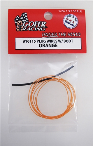 ORANGE IGNITION WIRE 2 FT 1:24 1:25 DETAIL MASTER CAR MODEL ACCESSORY 1027 